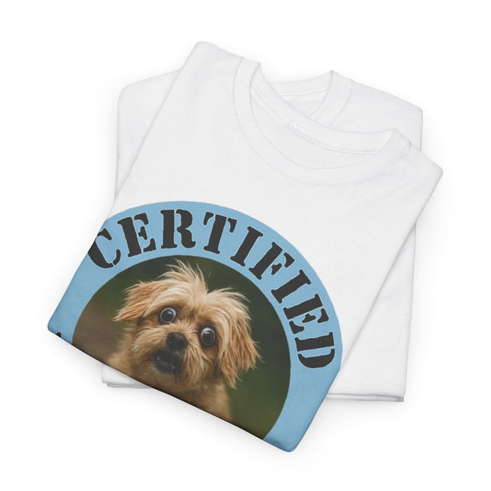 Maltese Certified Velcro Dog T-Shirt — Cute Pet Photo Tee for Dog Lovers