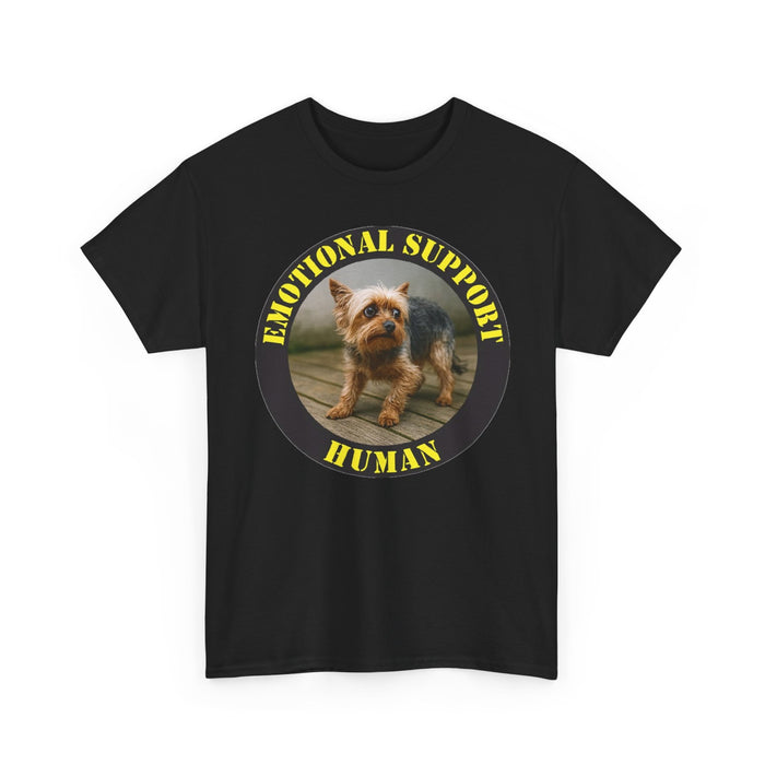 Emotional Support Human Tee — Cute Dog Photo Graphic T-Shirt