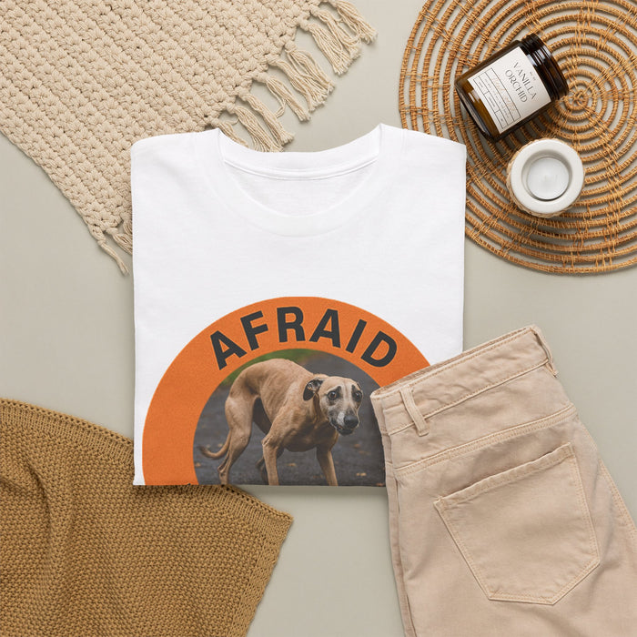 Afraid But Trying T‑Shirt — Cute Anxious Dog Graphic Tee