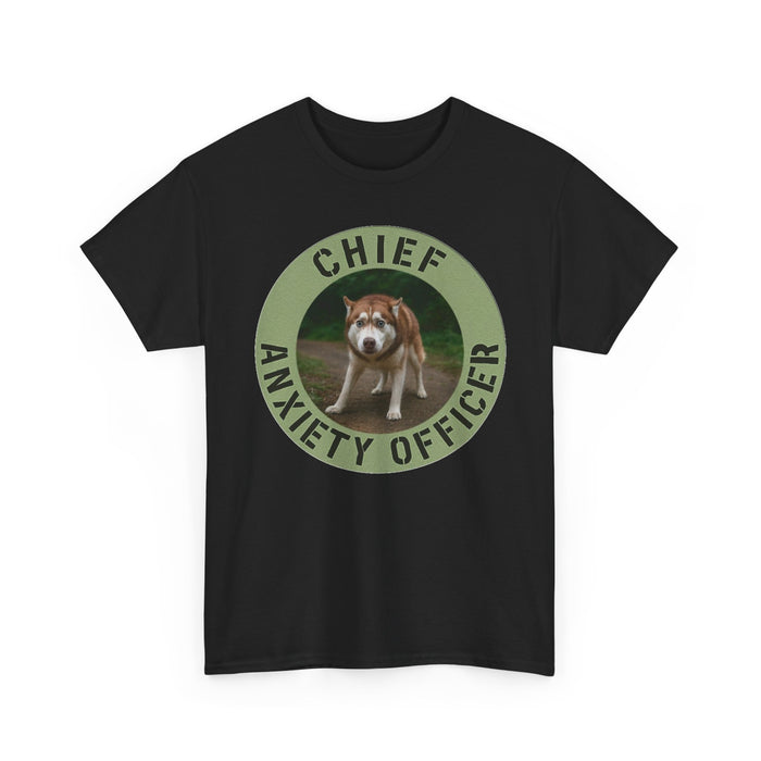 Chief Anxiety Officer T-Shirt — Funny Dog Graphic Tee