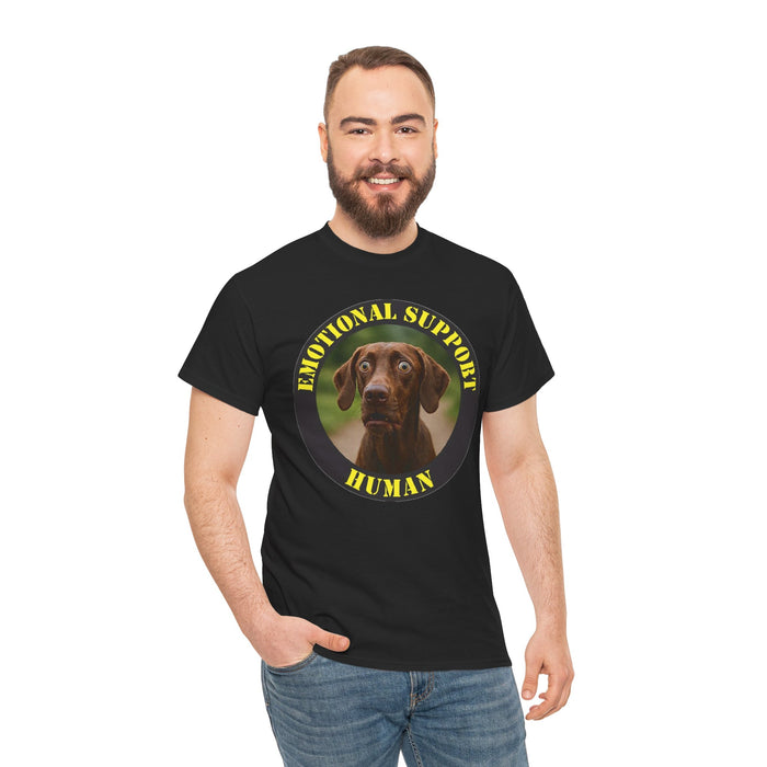 Emotional Support Human T-Shirt – Funny Dog Photo Tee for Pet Lovers