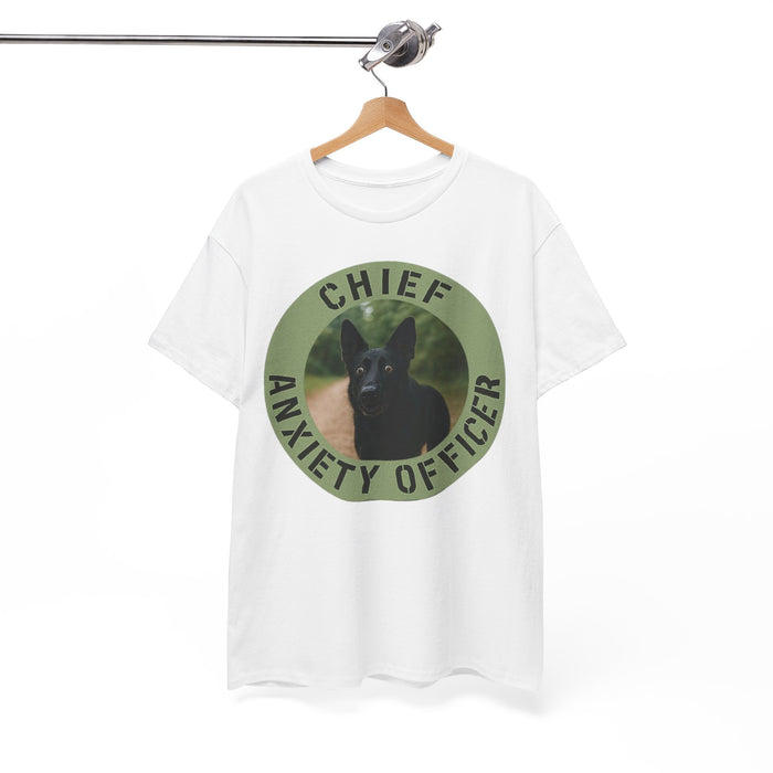 Chief Anxiety Officer Tee — Funny Dog Graphic T-Shirt