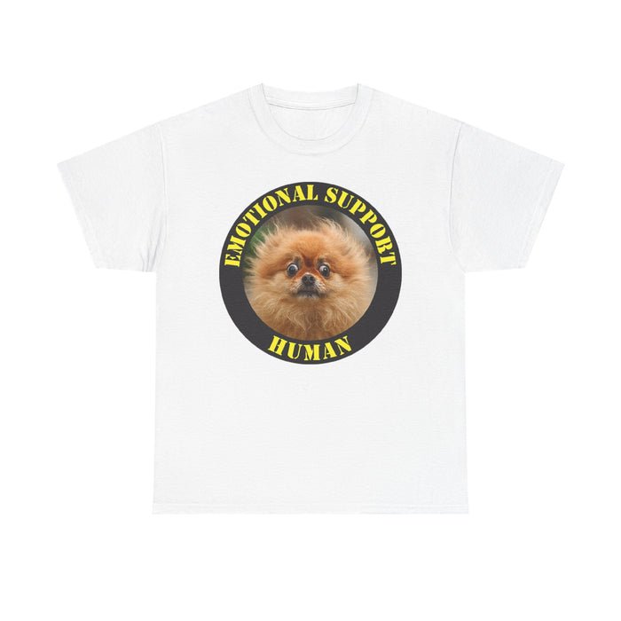 Emotional Support Human T-Shirt — Cute Pomeranian Therapy Tee