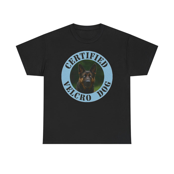 German Shepherd Certified Velcro Dog T‑Shirt — Cute Dog Photo Tee