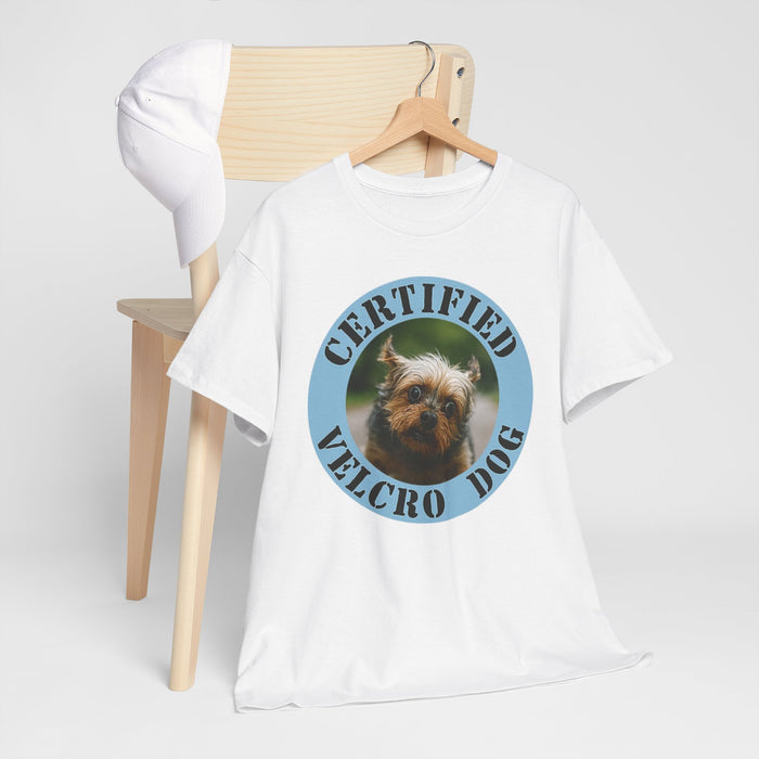 Certified Velcro Dog T-Shirt — Funny Puppy Badge Tee