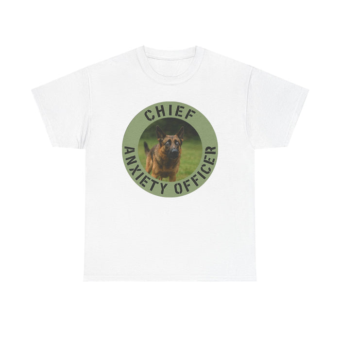 T-Shirt — "Chief Anxiety Officer" Dog Graphic Tee