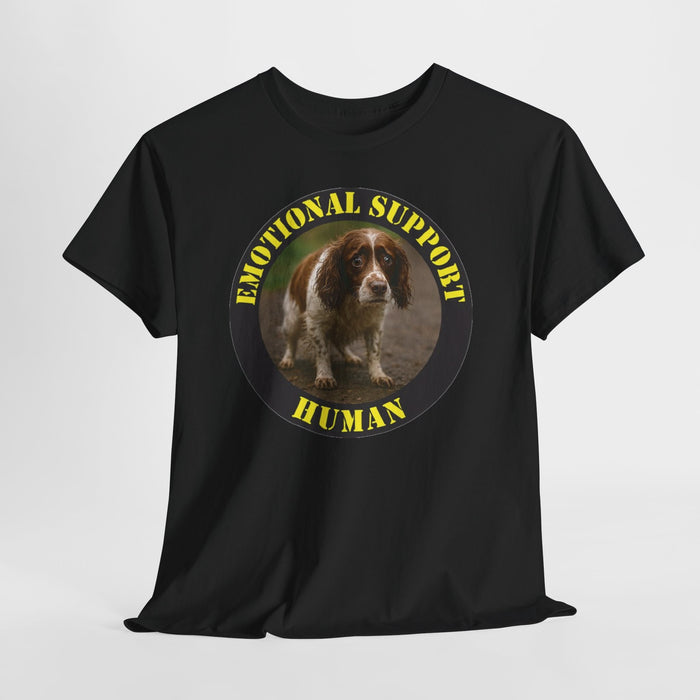 Emotional Support Human T-Shirt — Cute Basset Hound Rescue Tee