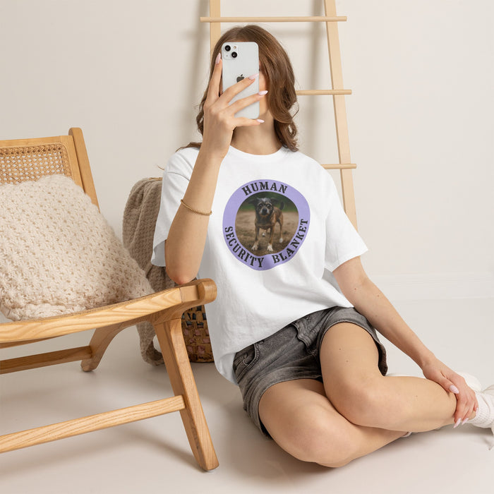 Dog Photo Tee — "Human Security Blanket" Graphic T-Shirt