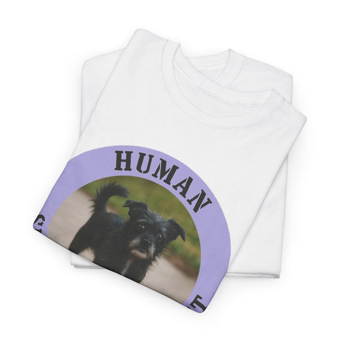 Human Security Blanket T-Shirt — Cute Black Dog Graphic Tee