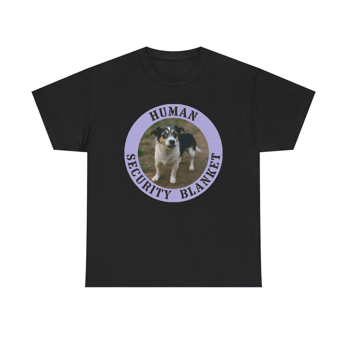 Human Security Blanket T-Shirt — Cute Puppy Graphic Tee for Dog Lovers