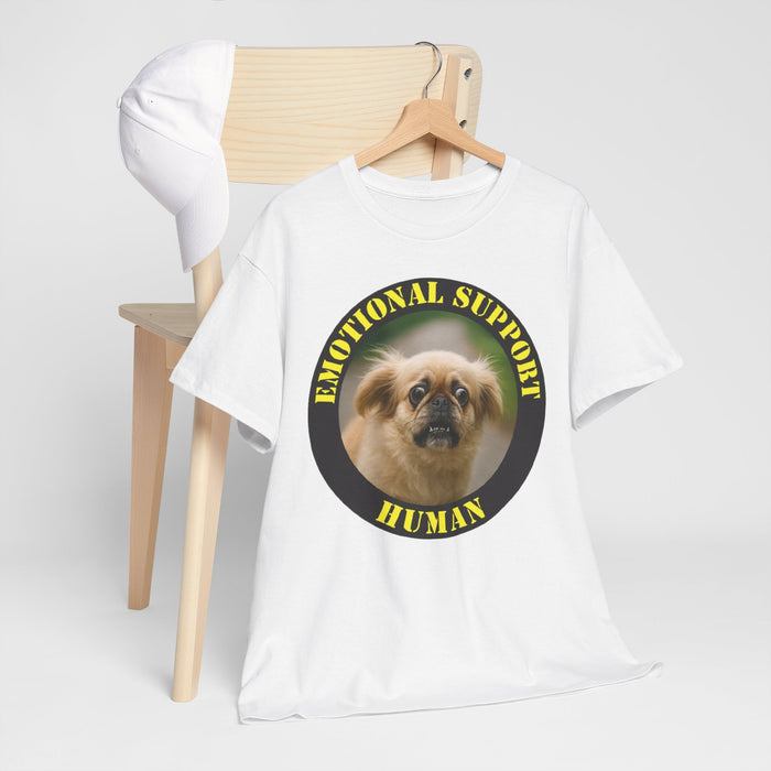Emotional Support Human T-Shirt — Funny Pomeranian Pet Lover Tee