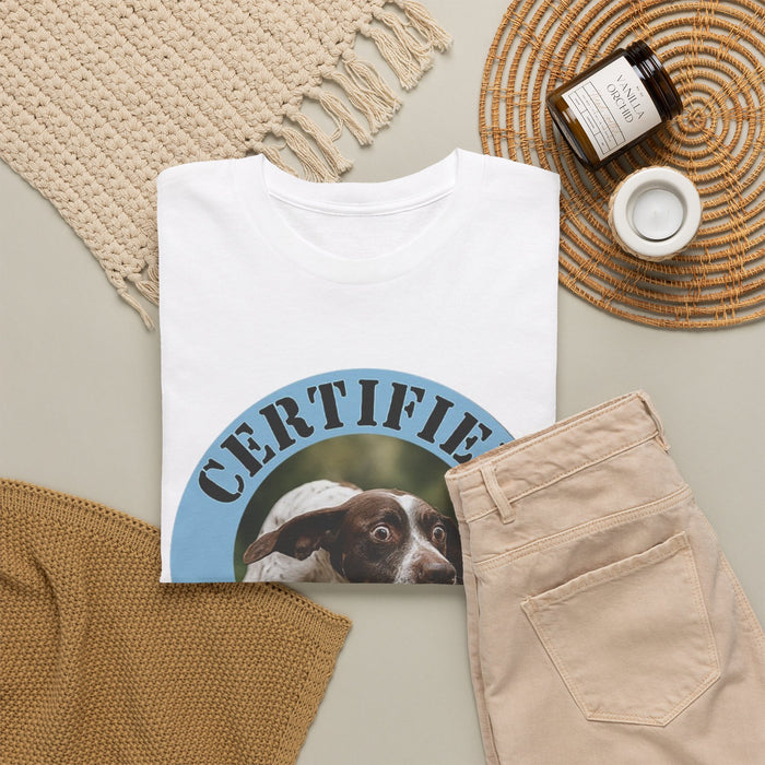 Certified Velcro Dog T‑Shirt — Funny Dog Owner Tee