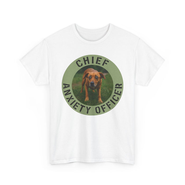 Chief Anxiety Officer T-Shirt — Funny Dog Graphic Tee for Pet Lovers