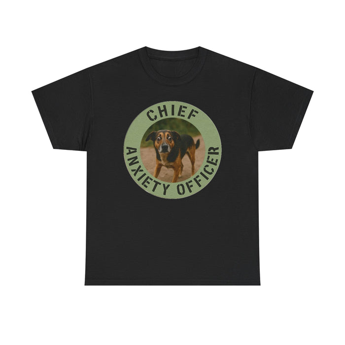 T‑Shirt — "Chief Anxiety Officer" Dog Graphic Tee