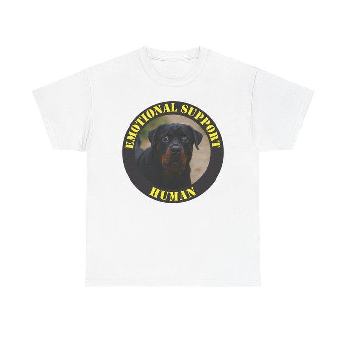 Emotional Support Human T‑Shirt – Rottweiler Pet Lover Tee
