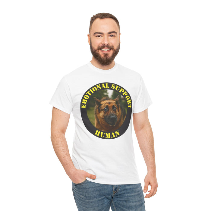 Emotional Support Human T-Shirt — Funny German Shepherd Pet Lover Tee