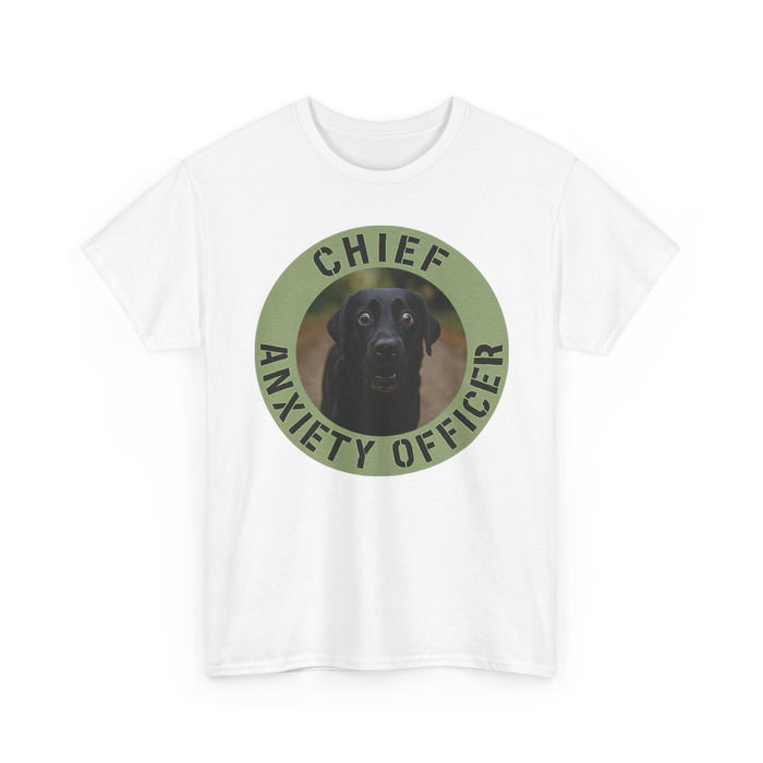 Chief Anxiety Officer T-Shirt — Funny Dog Graphic Tee for Pet Lovers