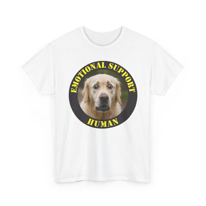 Emotional Support Human T-Shirt — Cute Golden Retriever Therapy Dog Tee