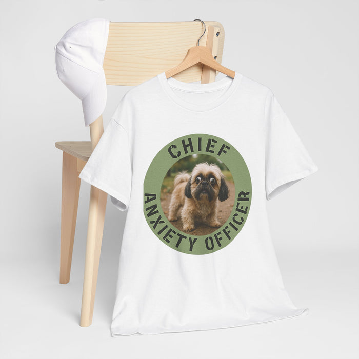 Chief Anxiety Officer Dog T-Shirt — Funny Cute Pekingese Graphic Tee