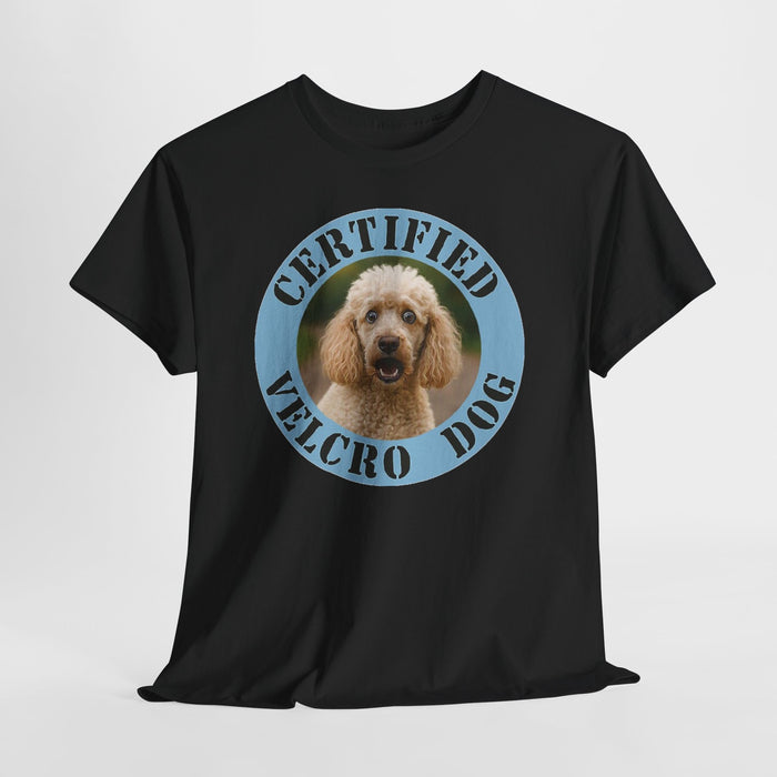 Poodle Certified Velcro Dog T‑Shirt — Funny Dog Lover Tee
