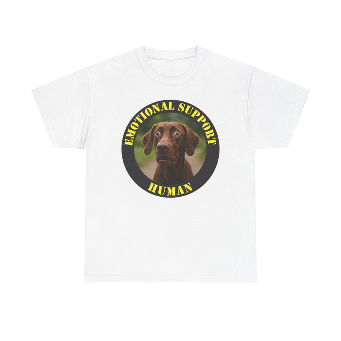 Emotional Support Human T-Shirt – Funny Dog Photo Tee for Pet Lovers