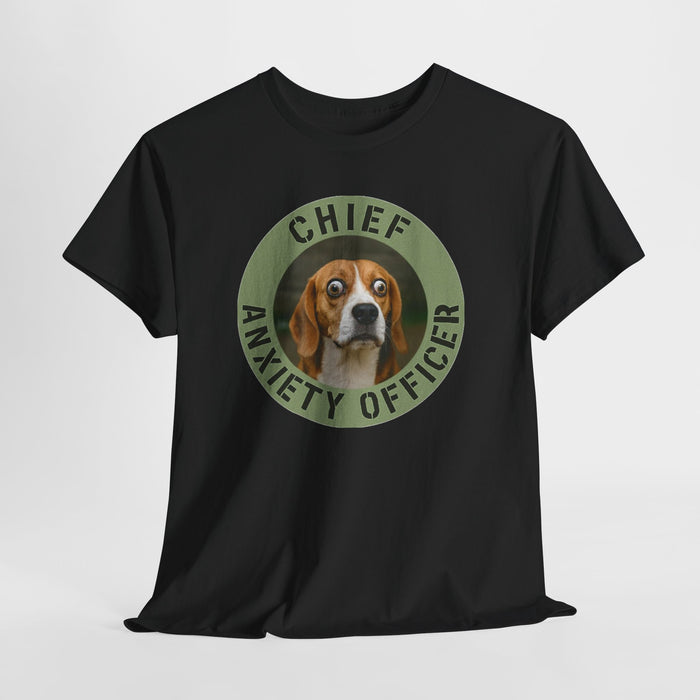 Chief Anxiety Officer Dog T-Shirt — Funny Beagle Pet Lover Tee