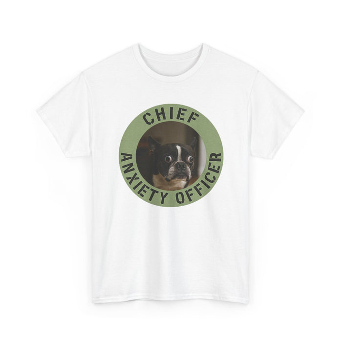 Chief Anxiety Officer Dog T-Shirt — Funny Pet Mom/Dad Tee