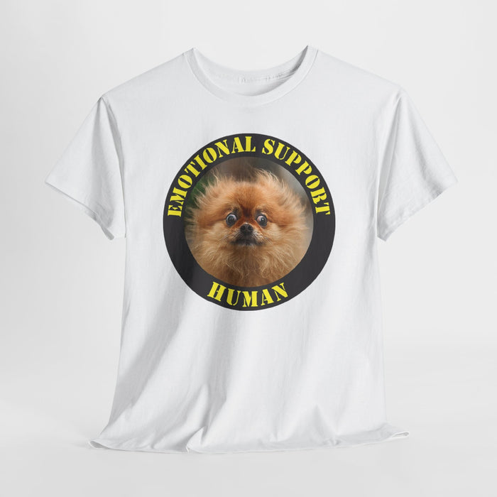 Emotional Support Human T-Shirt — Cute Pomeranian Therapy Tee