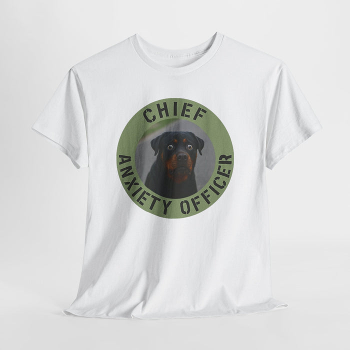 Chief Anxiety Officer T-Shirt – Funny Rottweiler Dog Tee