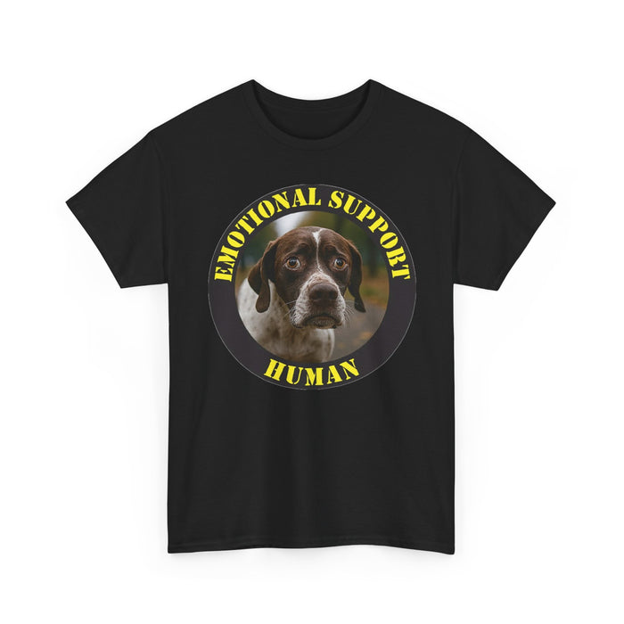 Emotional Support Human T-Shirt – Funny Dog Face Graphic Tee for Pet Lovers
