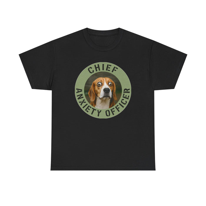 Chief Anxiety Officer Dog T-Shirt — Funny Beagle Pet Lover Tee