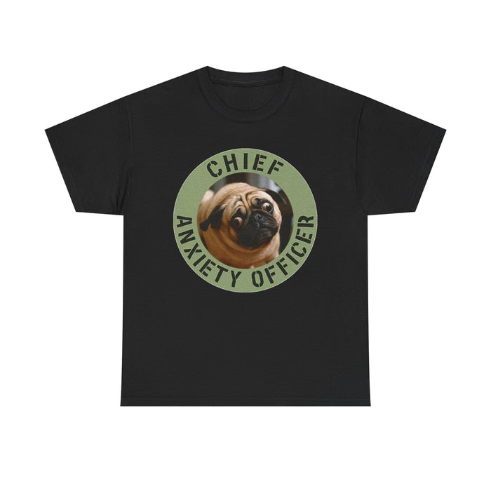 Chief Anxiety Officer T-Shirt — Funny Pug Dog Graphic Tee