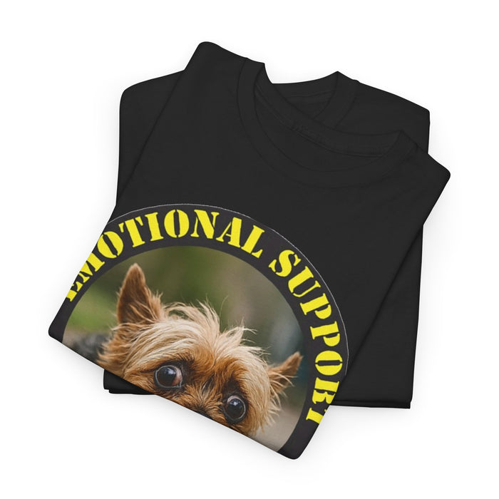 Emotional Support Human T-Shirt — Cute Yorkie Pet Therapy Tee