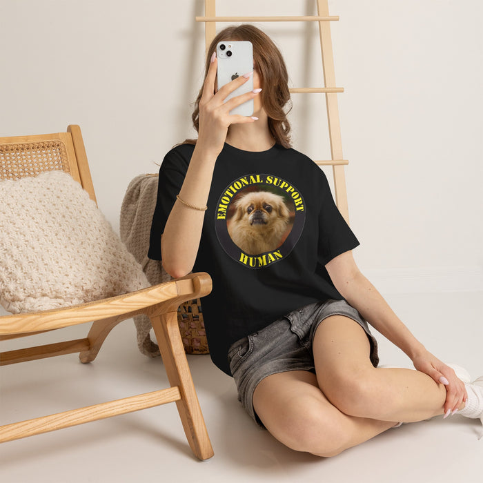 Emotional Support Human T-Shirt - Cute Pomeranian Rescue Pet Tee