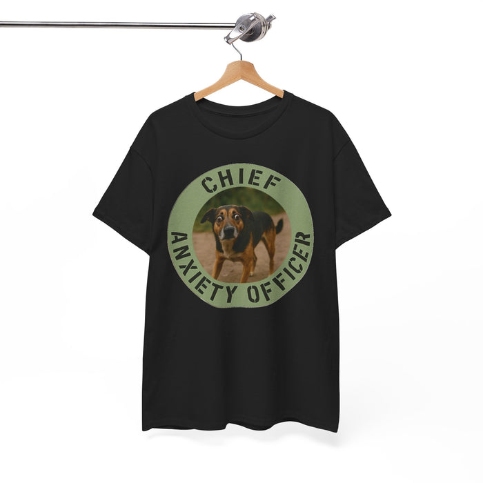 T‑Shirt — "Chief Anxiety Officer" Dog Graphic Tee