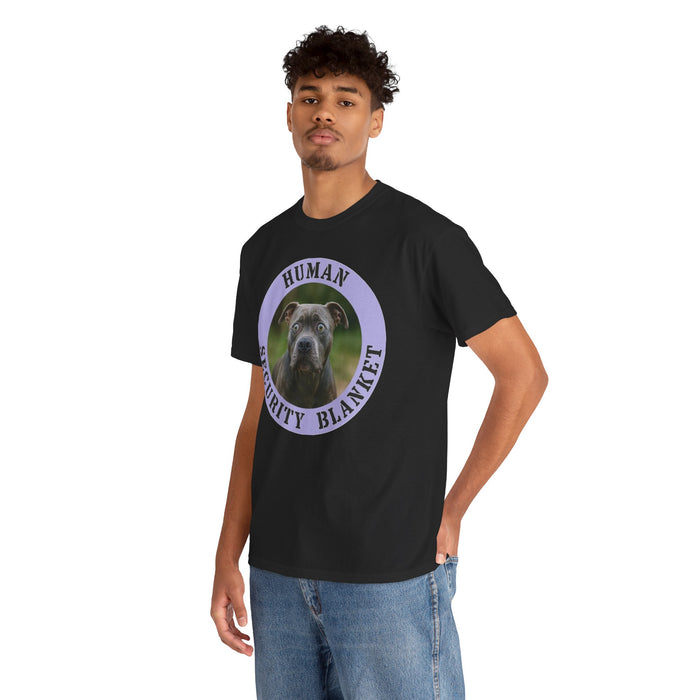 Pit Bull Human Security Blanket T-Shirt – Funny Dog Face Tee for Dog Lovers