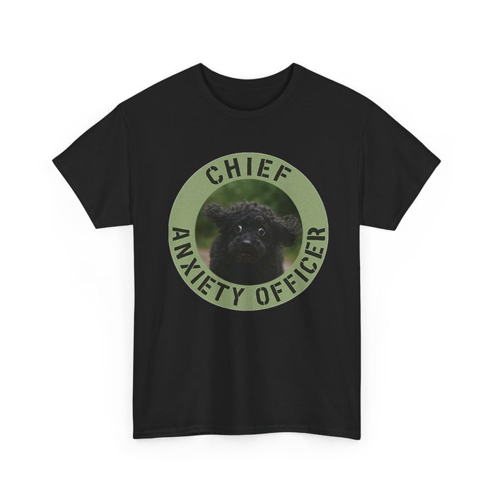 Chief Anxiety Officer T-Shirt – Funny Cute Pug Anxiety Tee