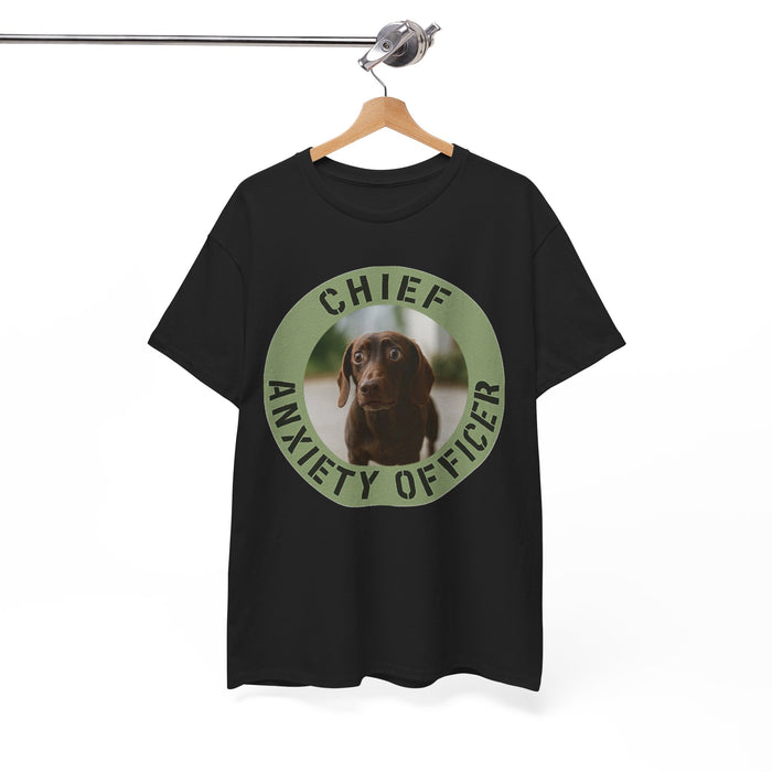 Chief Anxiety Officer T-Shirt — Funny Dog Graphic Tee for Pet Lovers