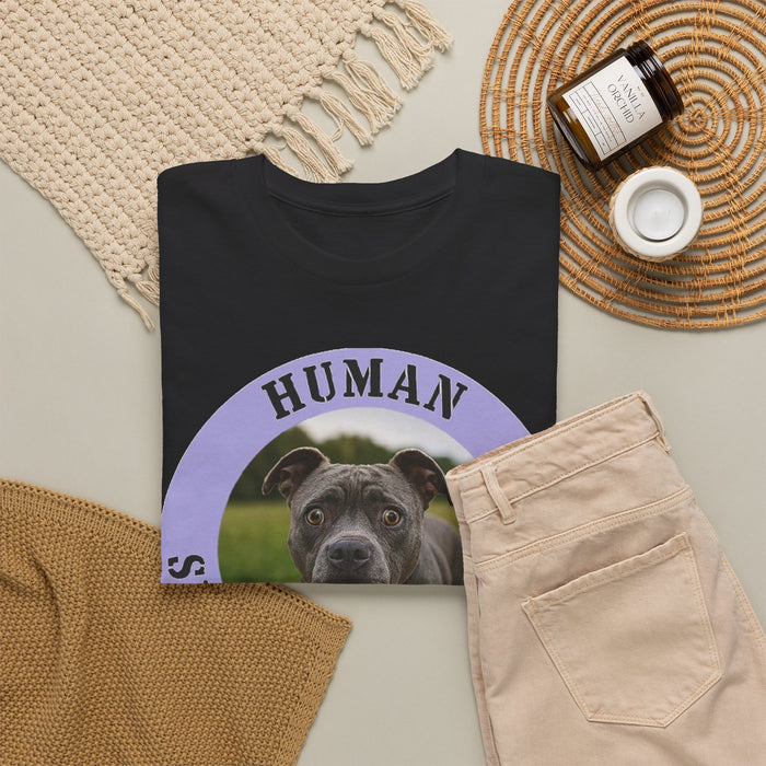 Pit Bull Dog "Human Security Blanket" Tee — Funny Rescue Pet Gift