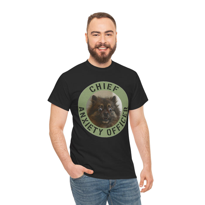 Chief Anxiety Officer Tee — Funny Dog Graphic T-Shirt