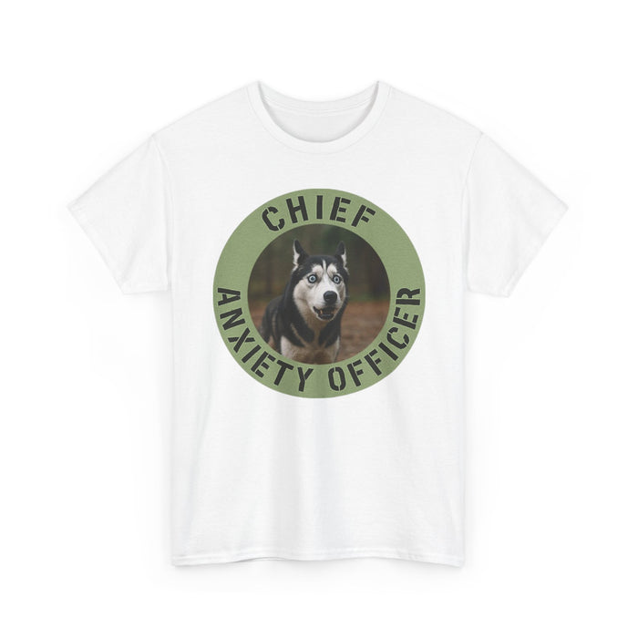 Chief Anxiety Officer T‑Shirt — Funny Dog Graphic Tee for Pet Lovers