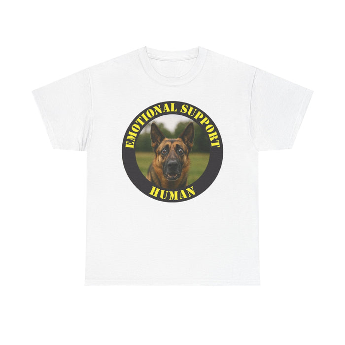 Emotional Support Human T-Shirt — German Shepherd Support Dog Tee