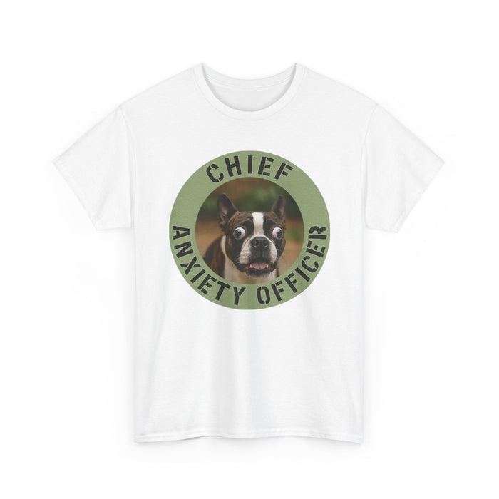 Chief Anxiety Officer Dog T-Shirt – Funny Pet Anxiety Tee