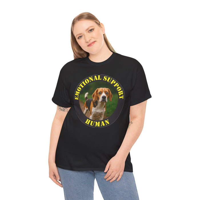Emotional Support Human T-Shirt — Beagle Design