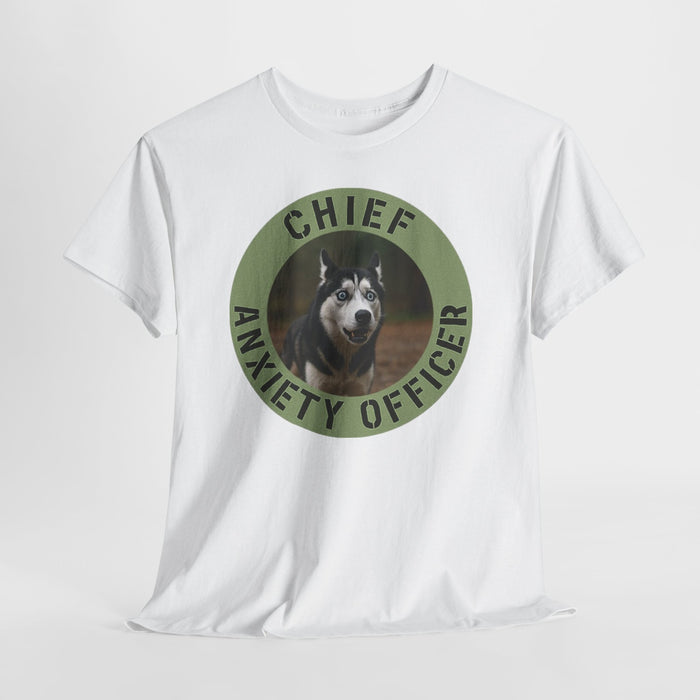 Chief Anxiety Officer T‑Shirt — Funny Dog Graphic Tee for Pet Lovers