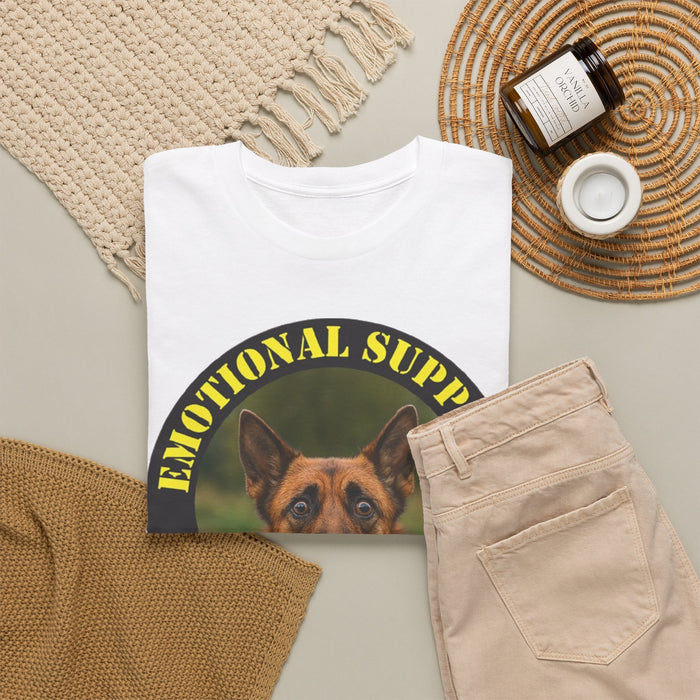 Emotional Support Human T‑Shirt — German Shepherd Therapy Dog Tee