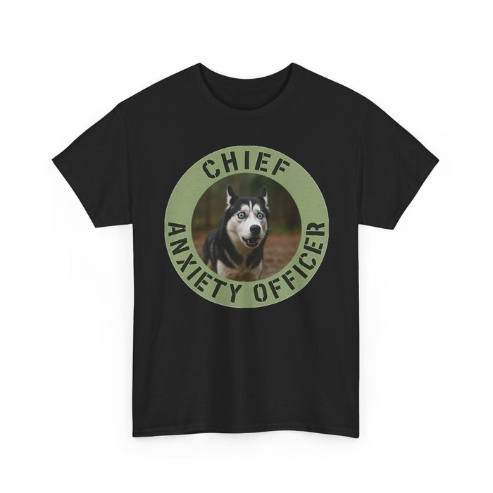 Chief Anxiety Officer T‑Shirt — Funny Dog Graphic Tee for Pet Lovers