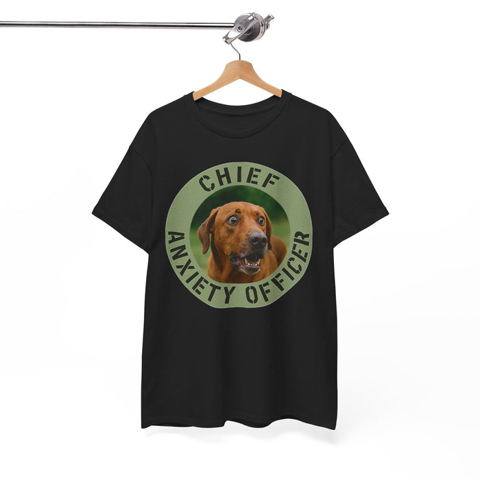 Chief Anxiety Officer Dog T‑Shirt — Funny Pet Lover Tee