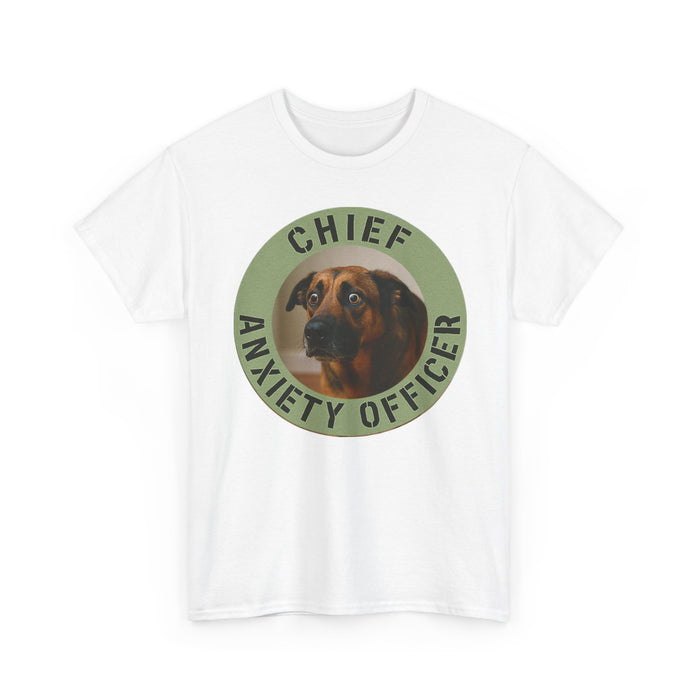Chief Anxiety Officer Tee — Funny Dog Graphic T-Shirt