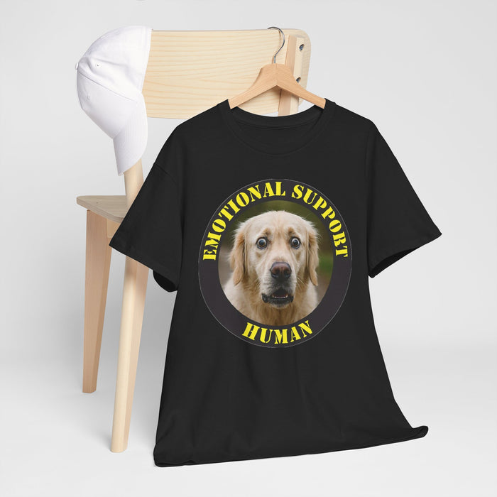 Emotional Support Human T-Shirt — Cute Golden Retriever Therapy Dog Tee